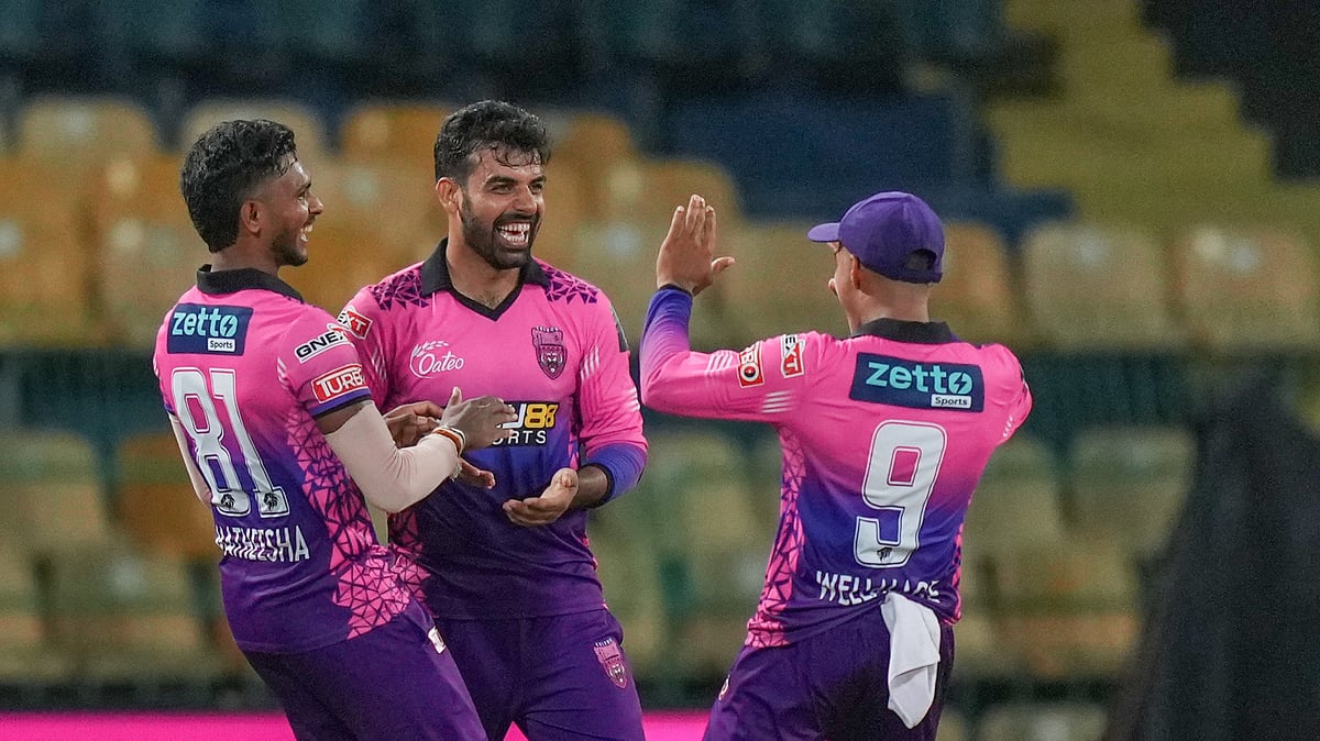  Lanka Premier League : Colombo Strikers celebrate win over Jaffna Kings in match 17 of the Lanka Premier League 2024 on July 14, Sunday. 